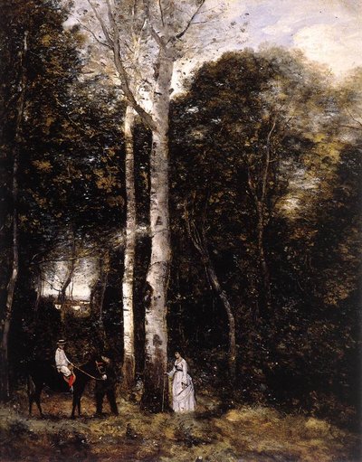 Promenade Parc des Lionsissa Port-Marlyssä tekijältä Jean Baptiste Camille Corot